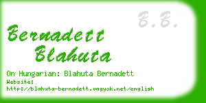 bernadett blahuta business card